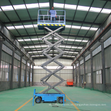 8m 9m 10m uso de almacén Plataforma de trabajo aérea Scissor Lift con precio barato